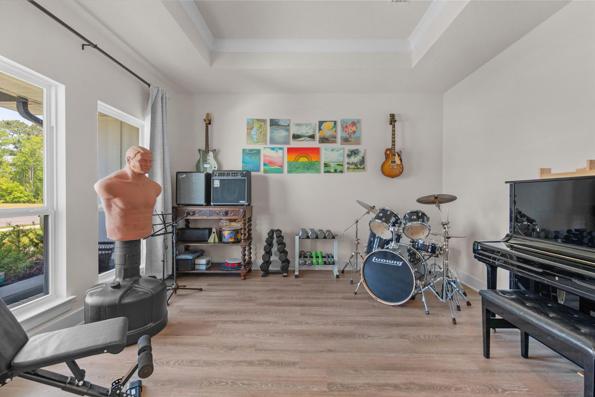 Fitness Equipment, Interior, Wood Texture Flooring