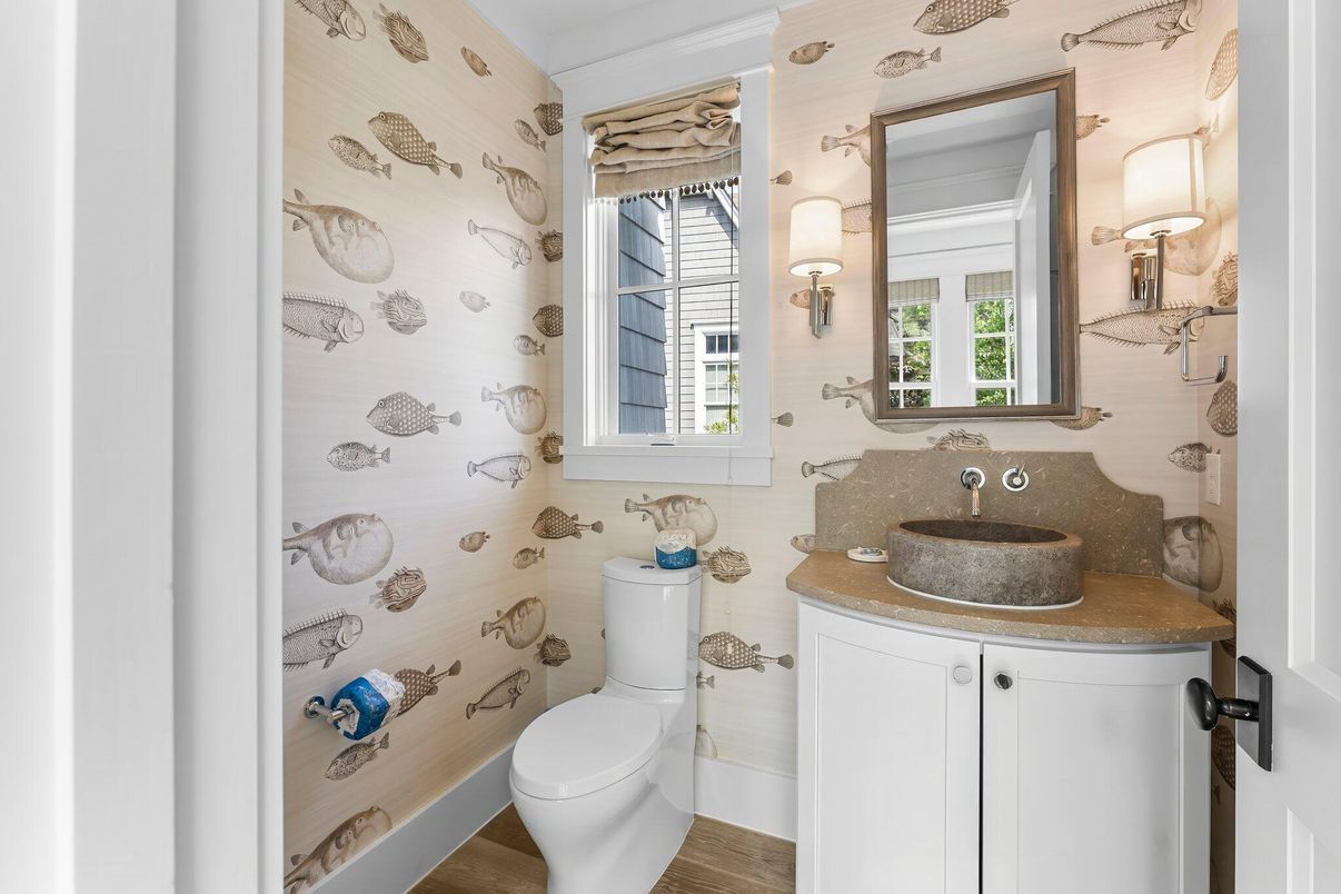 Bathroom, Interior, Wood Texture Flooring