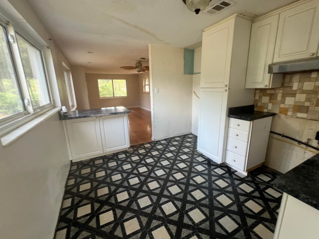Interior, Kitchen, Wood Texture Flooring