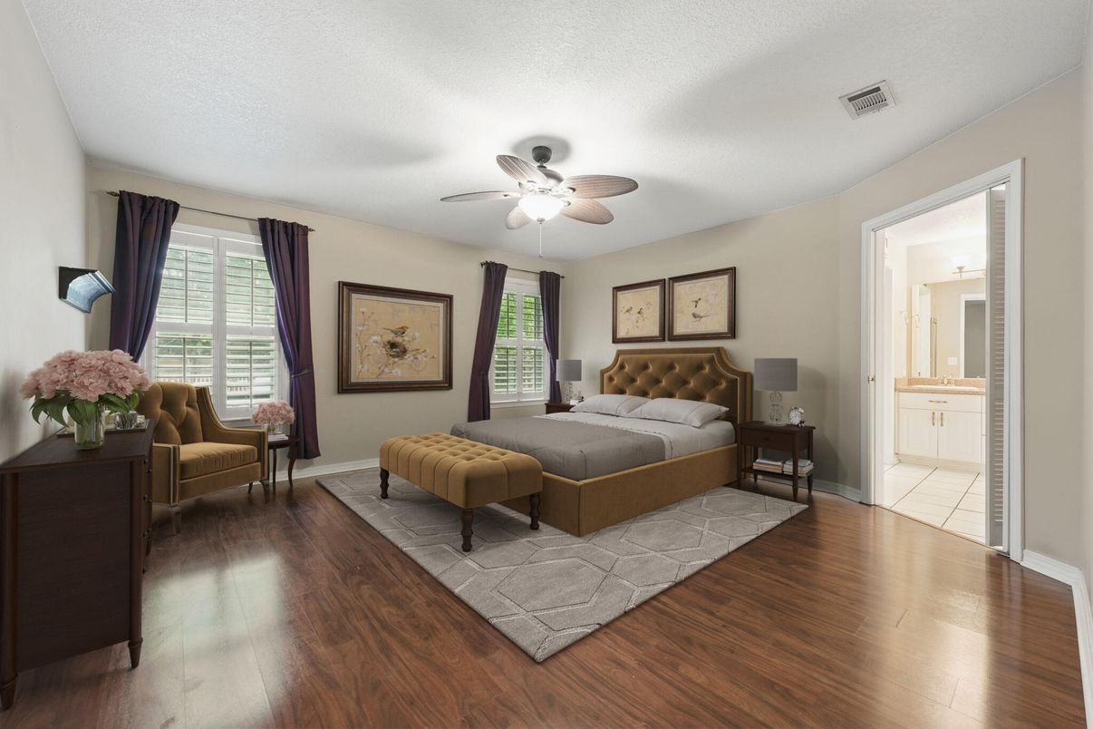 Bedroom, Interior, Wood Texture Flooring