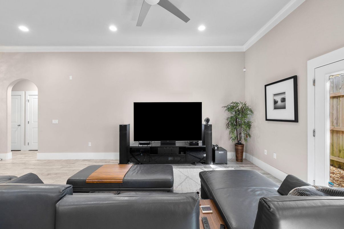 Interior, Living room, Recessed Lighting