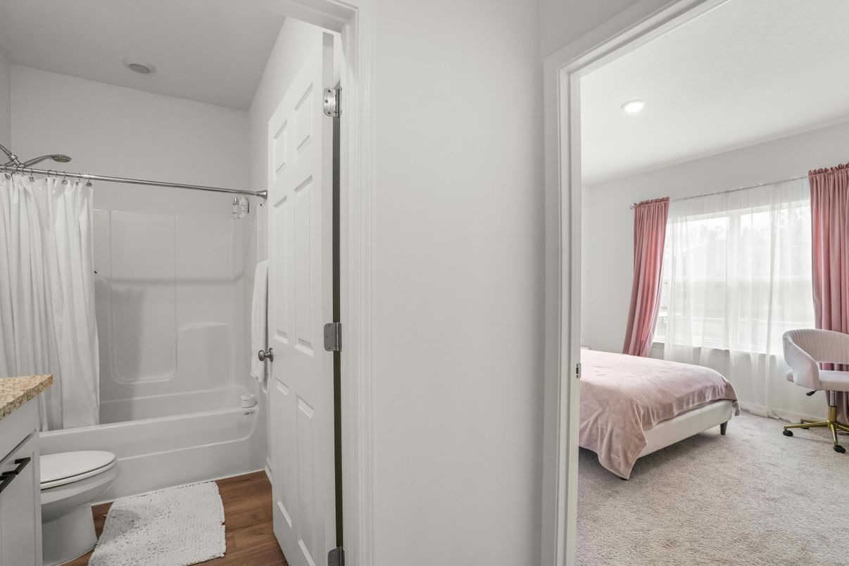 Bathroom, Bedroom, Interior, Recessed Lighting, Wood Texture Flooring