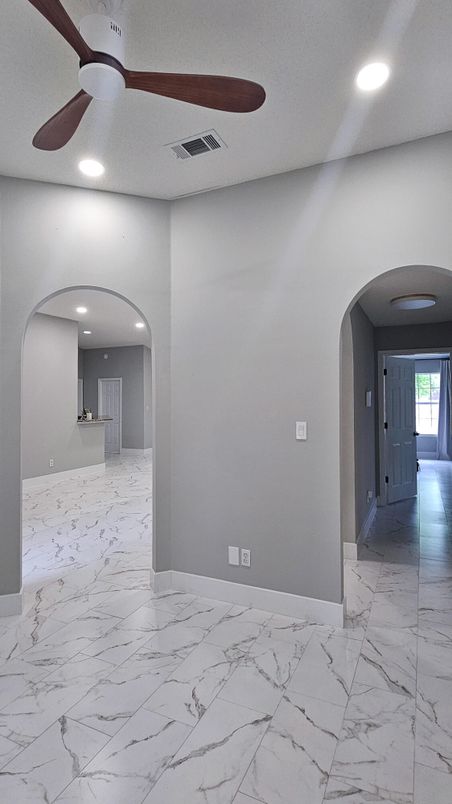 Interior, Kitchen, Marble, Recessed Lighting