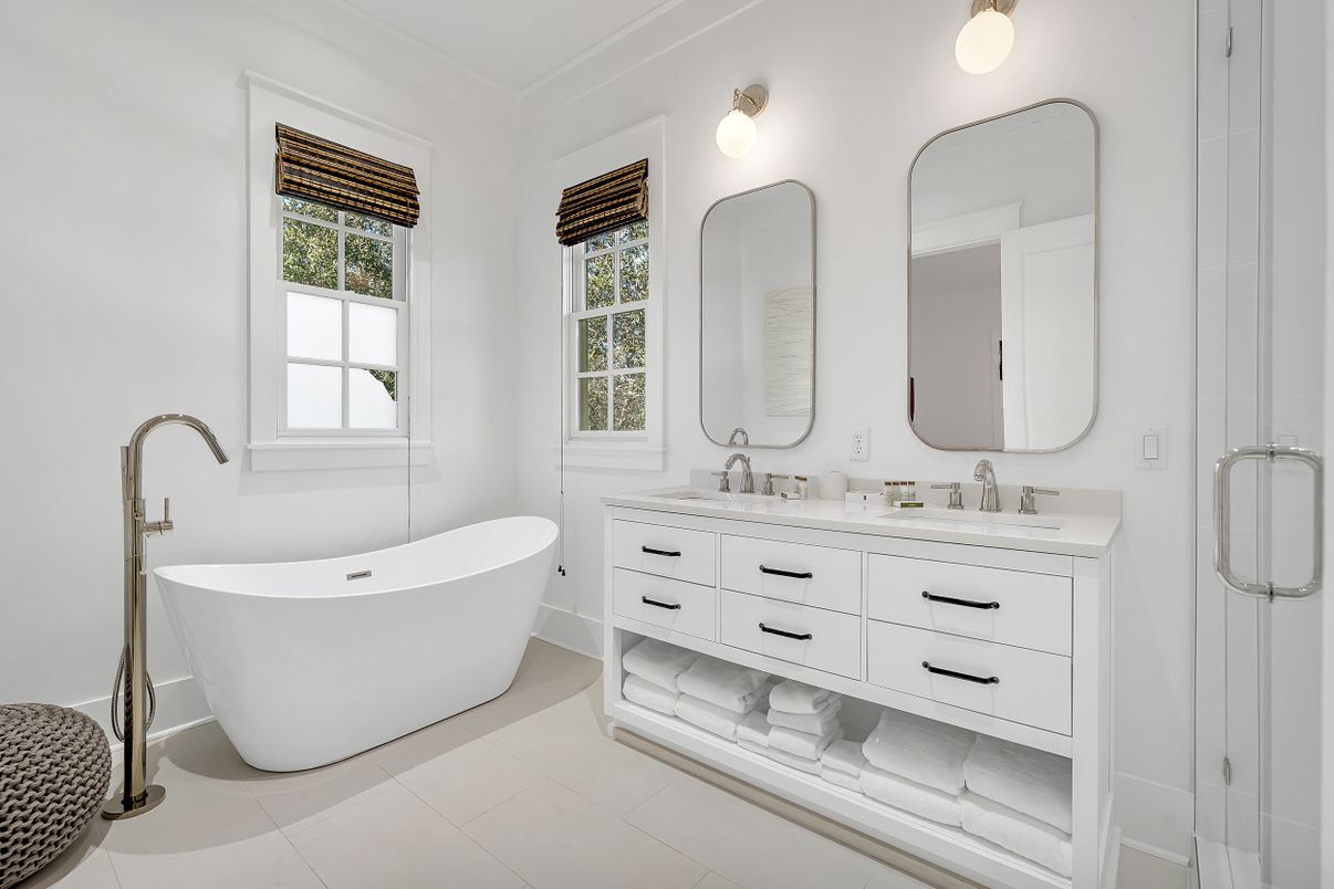 Bathroom, Dual Sink Vanities, Free Standing Baths, Interior