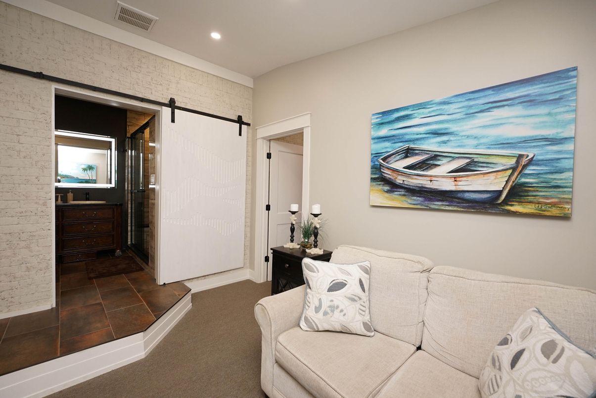 Interior, Recessed Lighting, Stone Walls