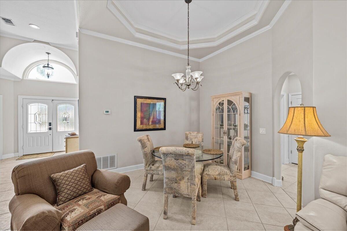 Chandelier, Dining room, Interior, Recessed Lighting