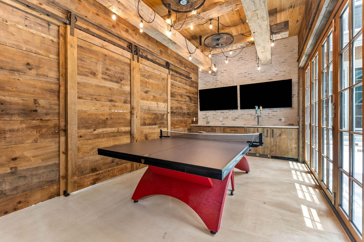 Game Room, Interior, Stone Walls, Wooden Walls