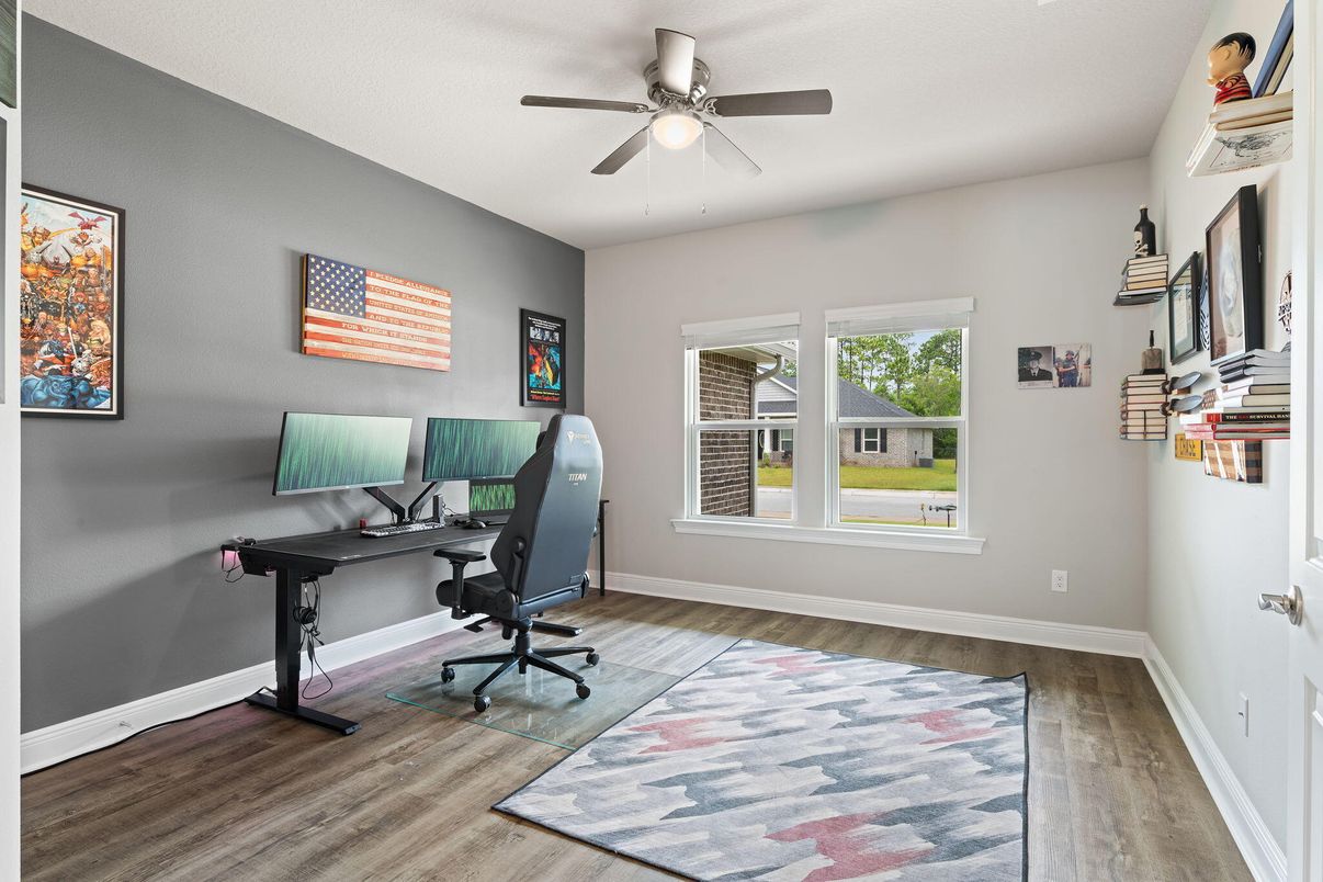 Home Office, Interior, Wood Texture Flooring
