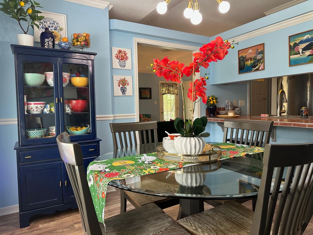 Dining room, Interior, Wood Texture Flooring