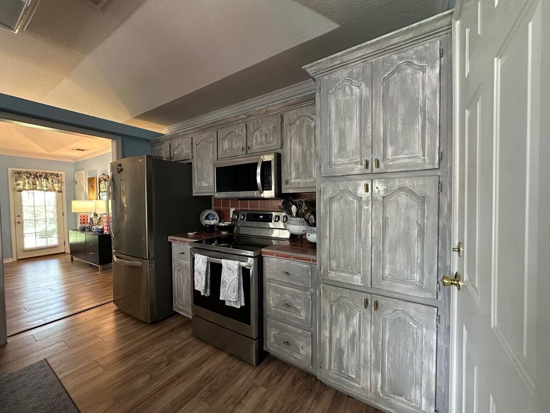 Interior, Kitchen, Wood Texture Flooring