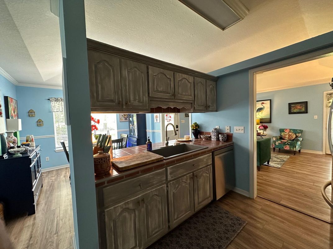 Interior, Kitchen, Wood Texture Flooring