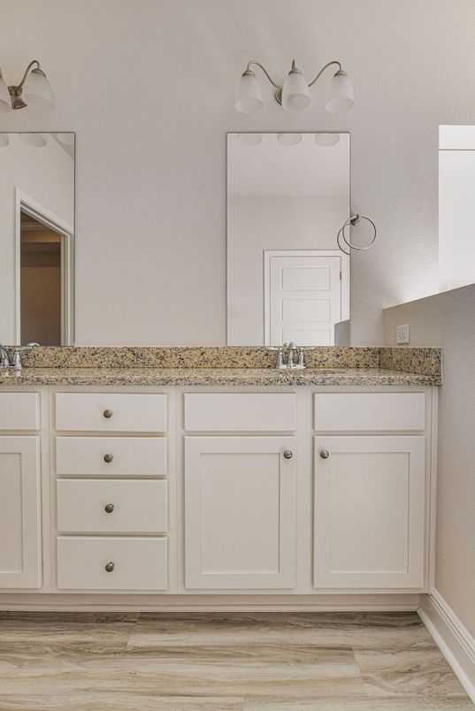 Bathroom, Dual Sink Vanities, Interior, Wood Texture Flooring
