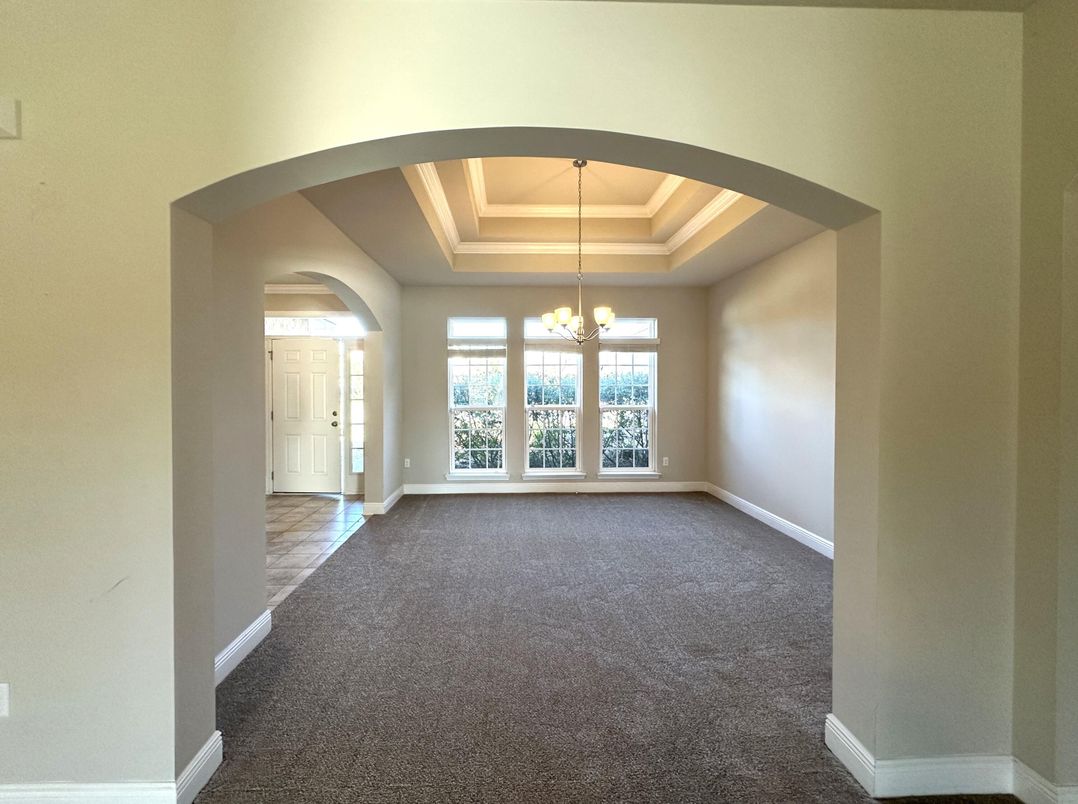 Chandelier, Empty room, Interior