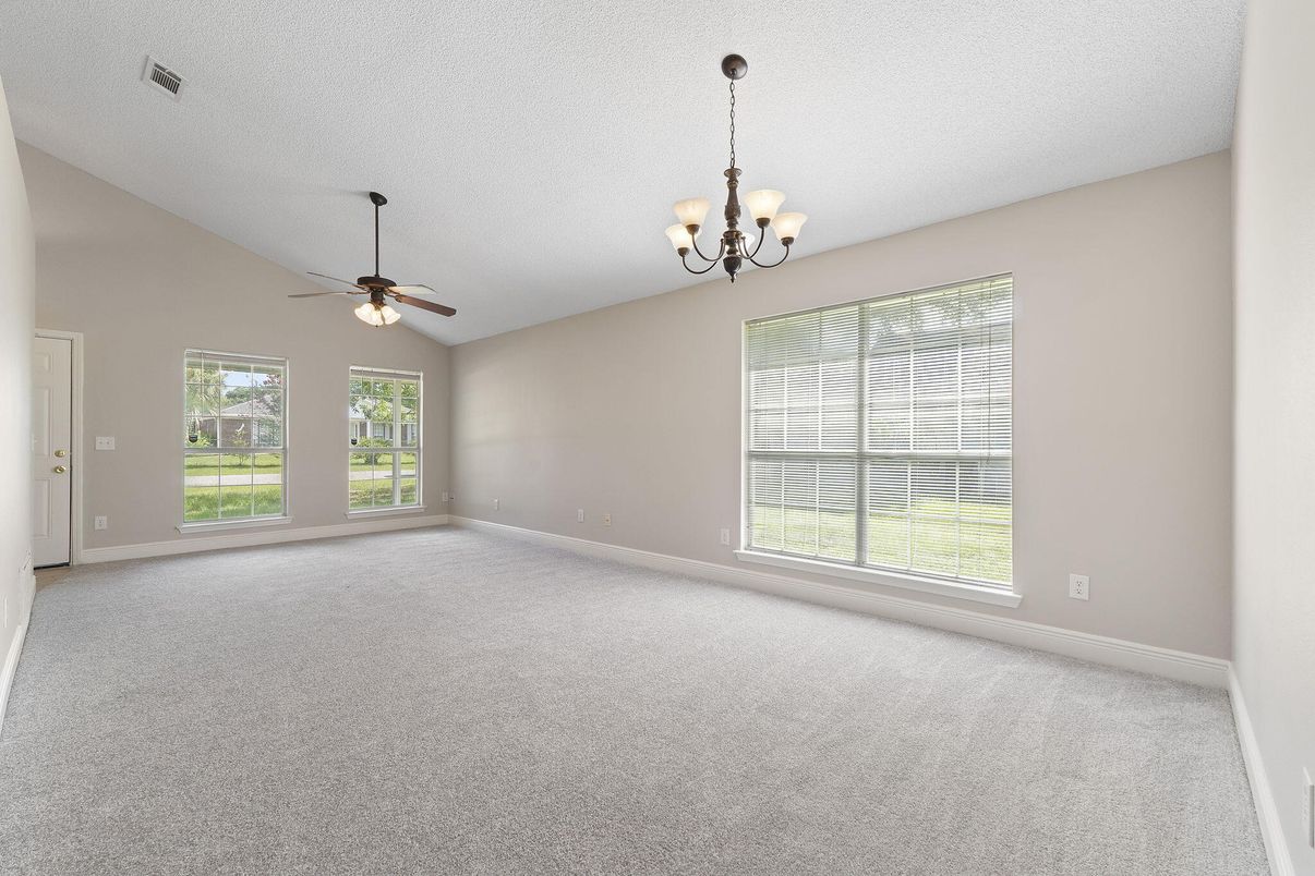 Chandelier, Empty room, Interior