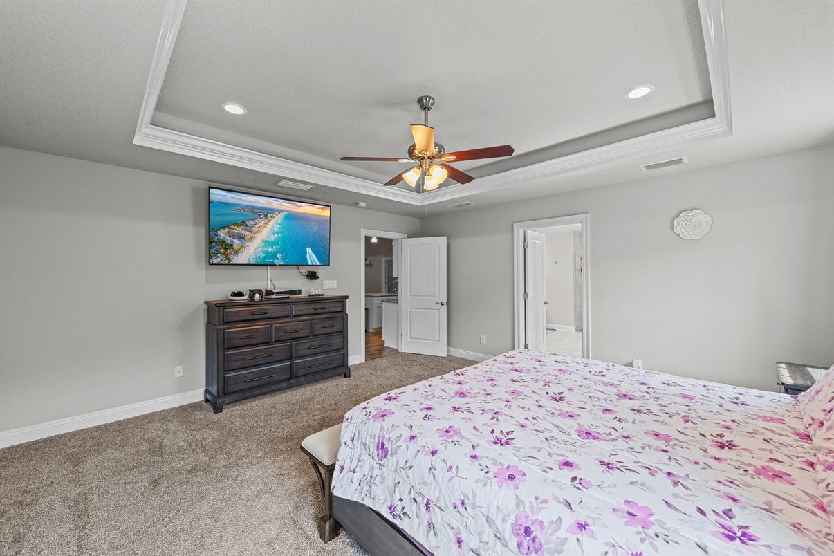 Bedroom, Interior, Recessed Lighting