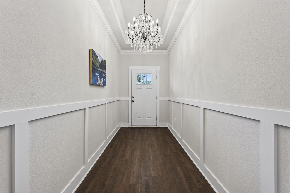 Chandelier, Interior, Wood Texture Flooring