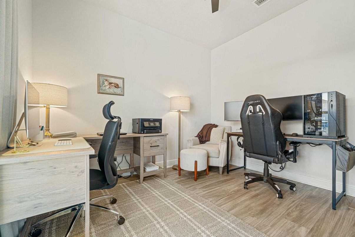 Home Office, Interior, Wood Texture Flooring