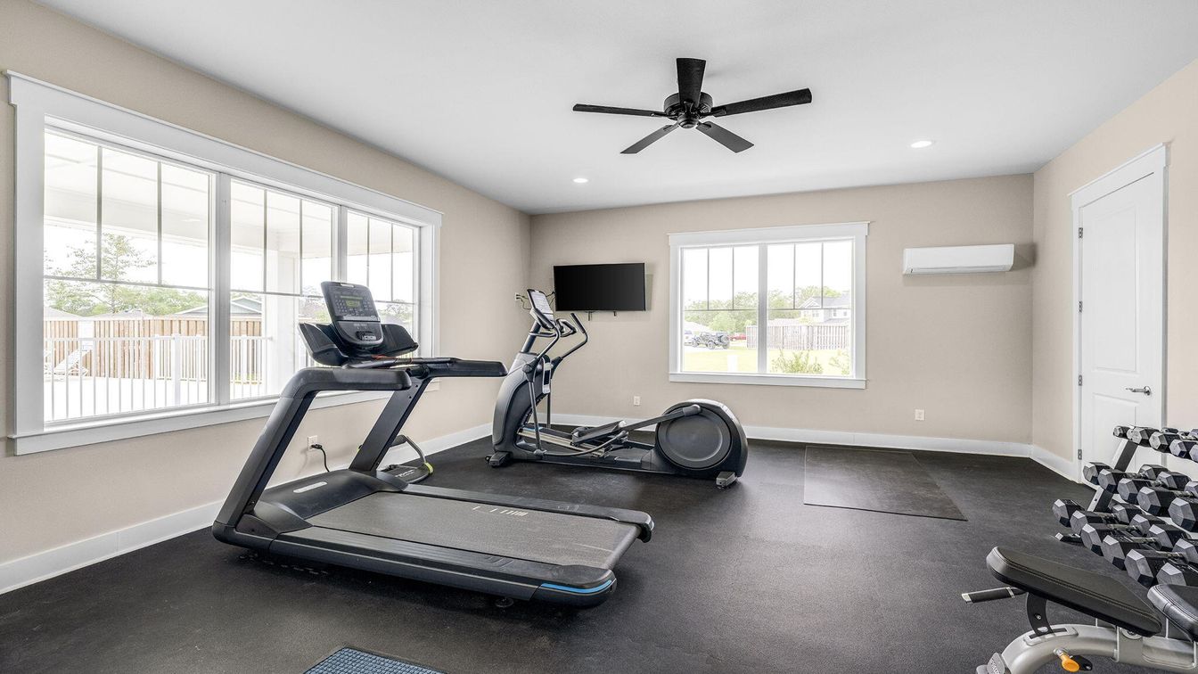 Fitness Equipment, Interior, Recessed Lighting