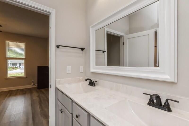 Bathroom, Dual Sink Vanities, Interior, Wood Texture Flooring