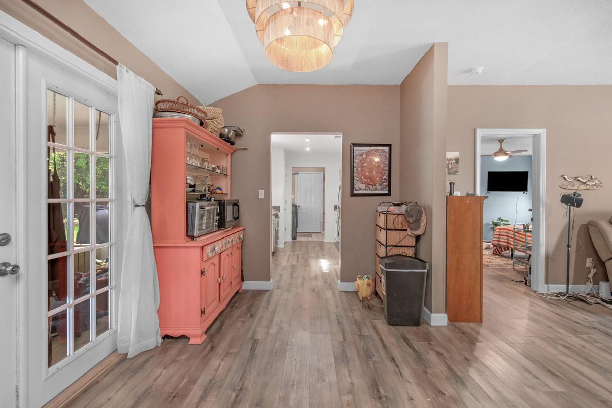 Chandelier, Interior, Recessed Lighting, Wood Texture Flooring