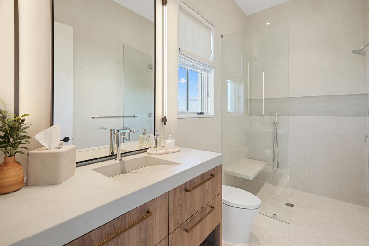 Bathroom, Dual Sink Vanities, Glass Shower, Interior