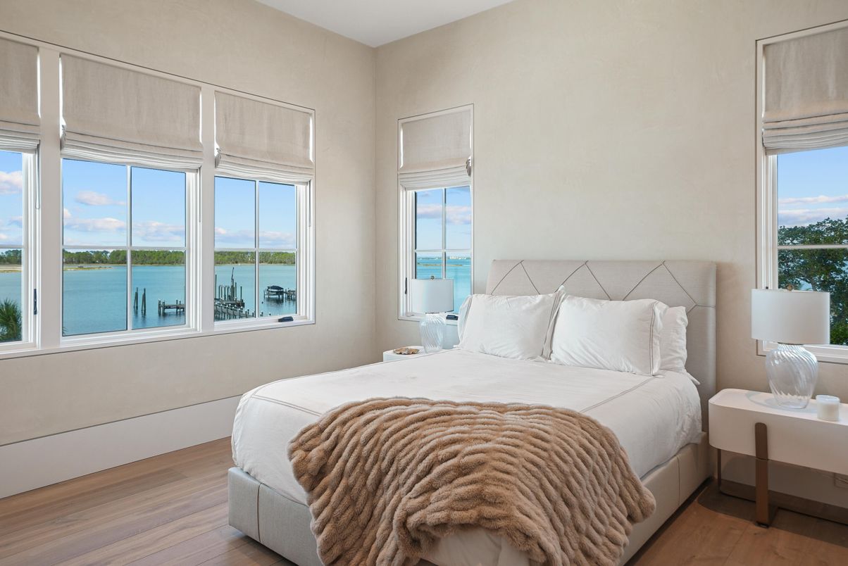 Bedroom, Interior, Water, Wood Texture Flooring