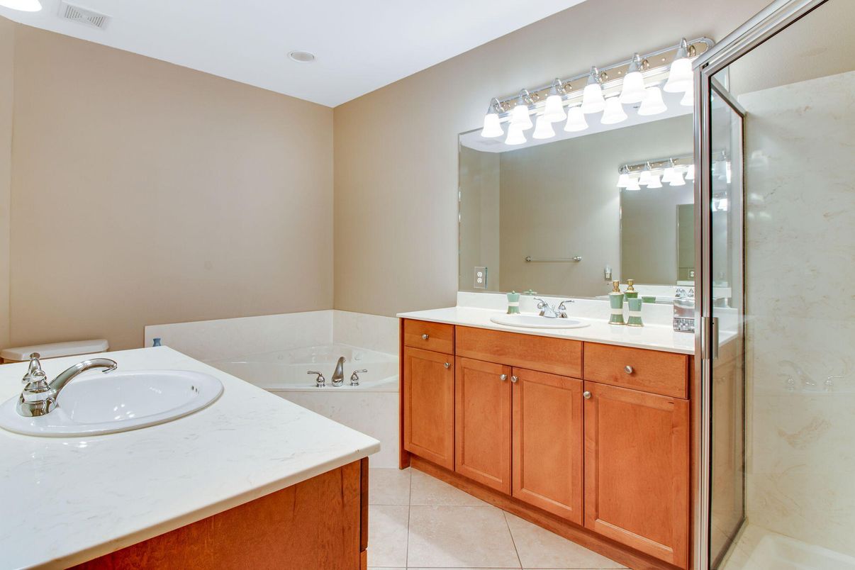 Bathroom, Dual Sink Vanities, Glass Shower, Interior
