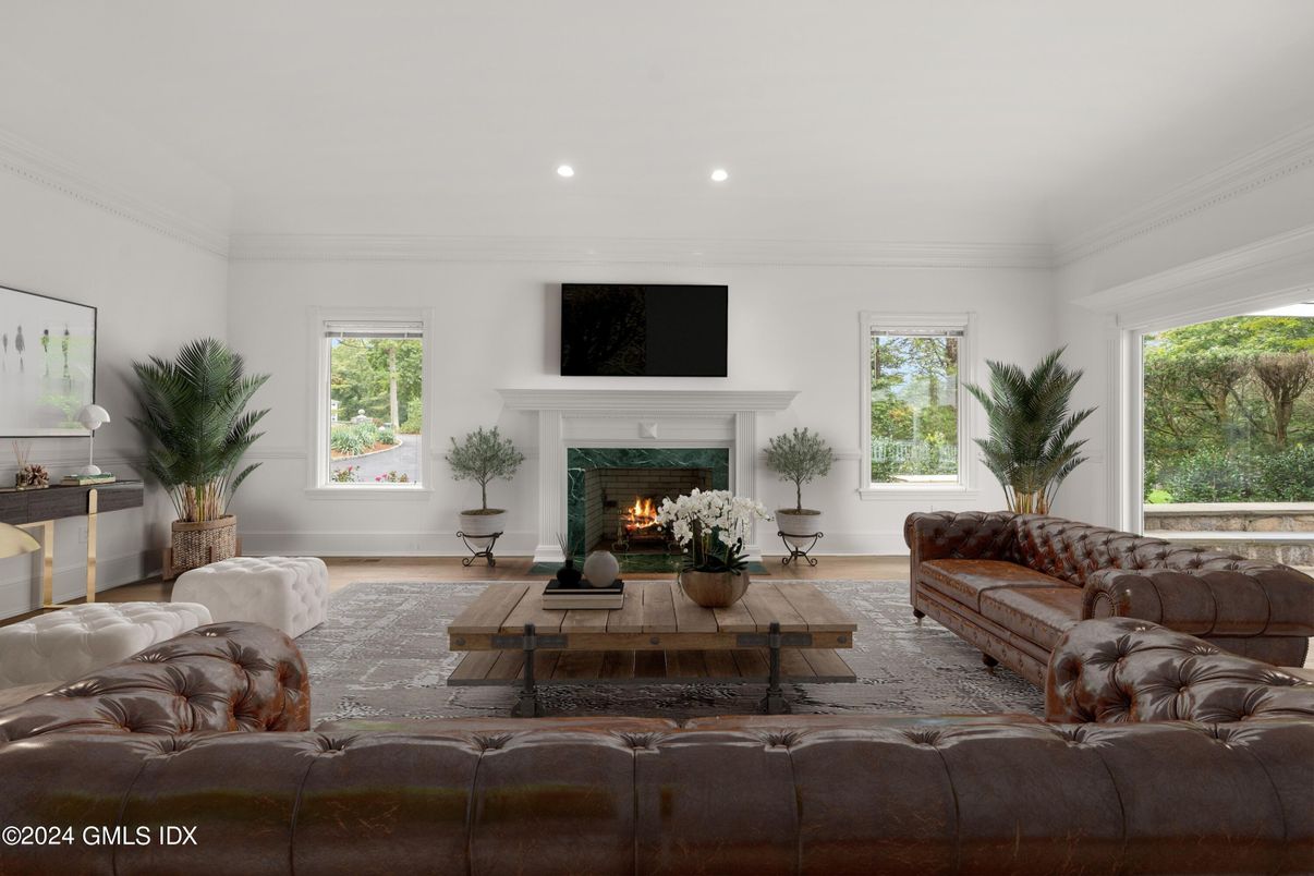 Fireplace, Interior, Living room, Recessed Lighting