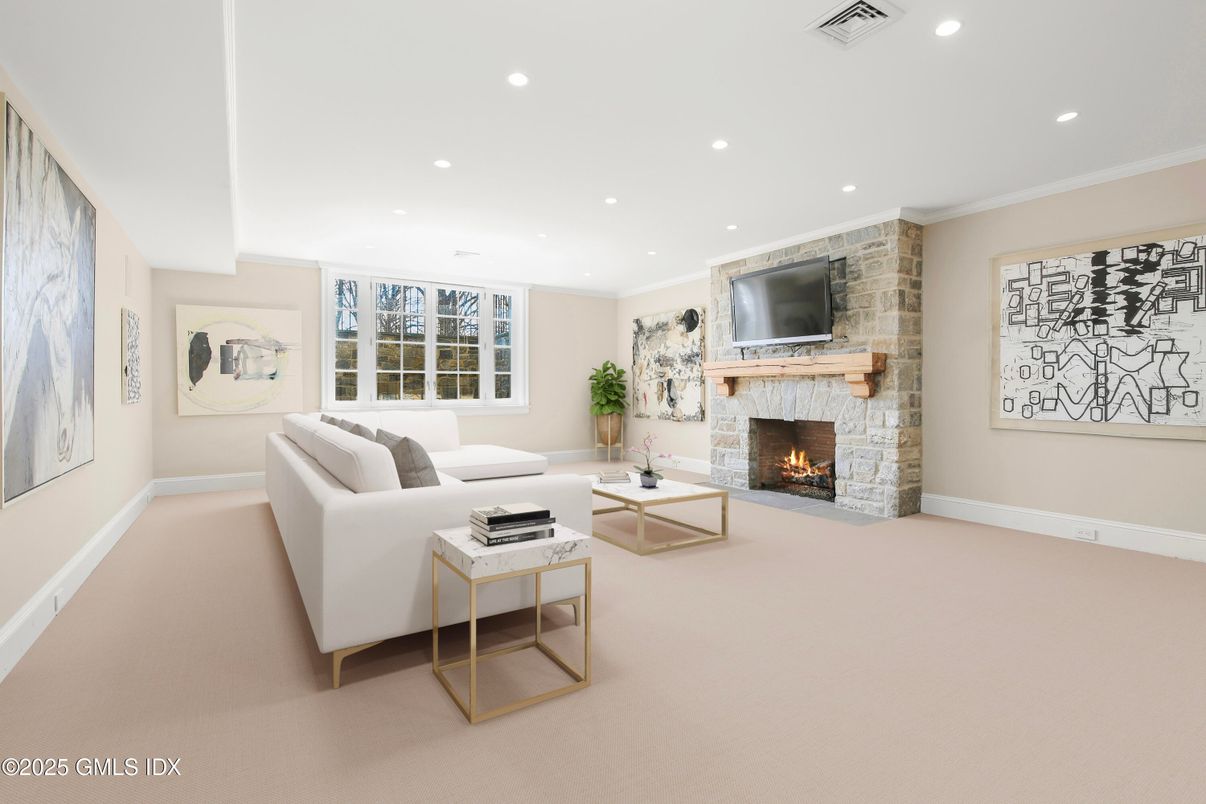 Fireplace, Interior, Living room, Recessed Lighting
