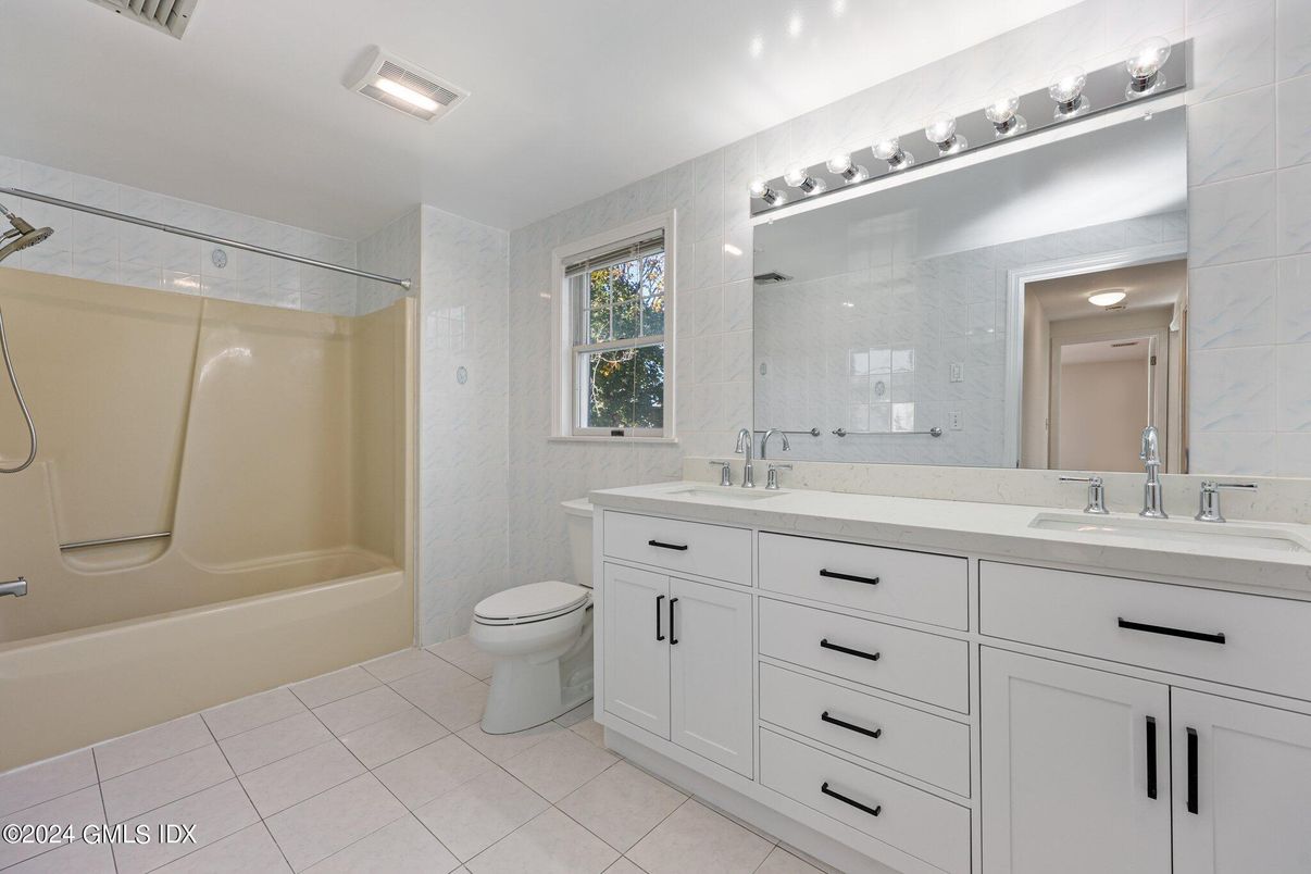 Bathroom, Dual Sink Vanities, Glass Shower, Interior