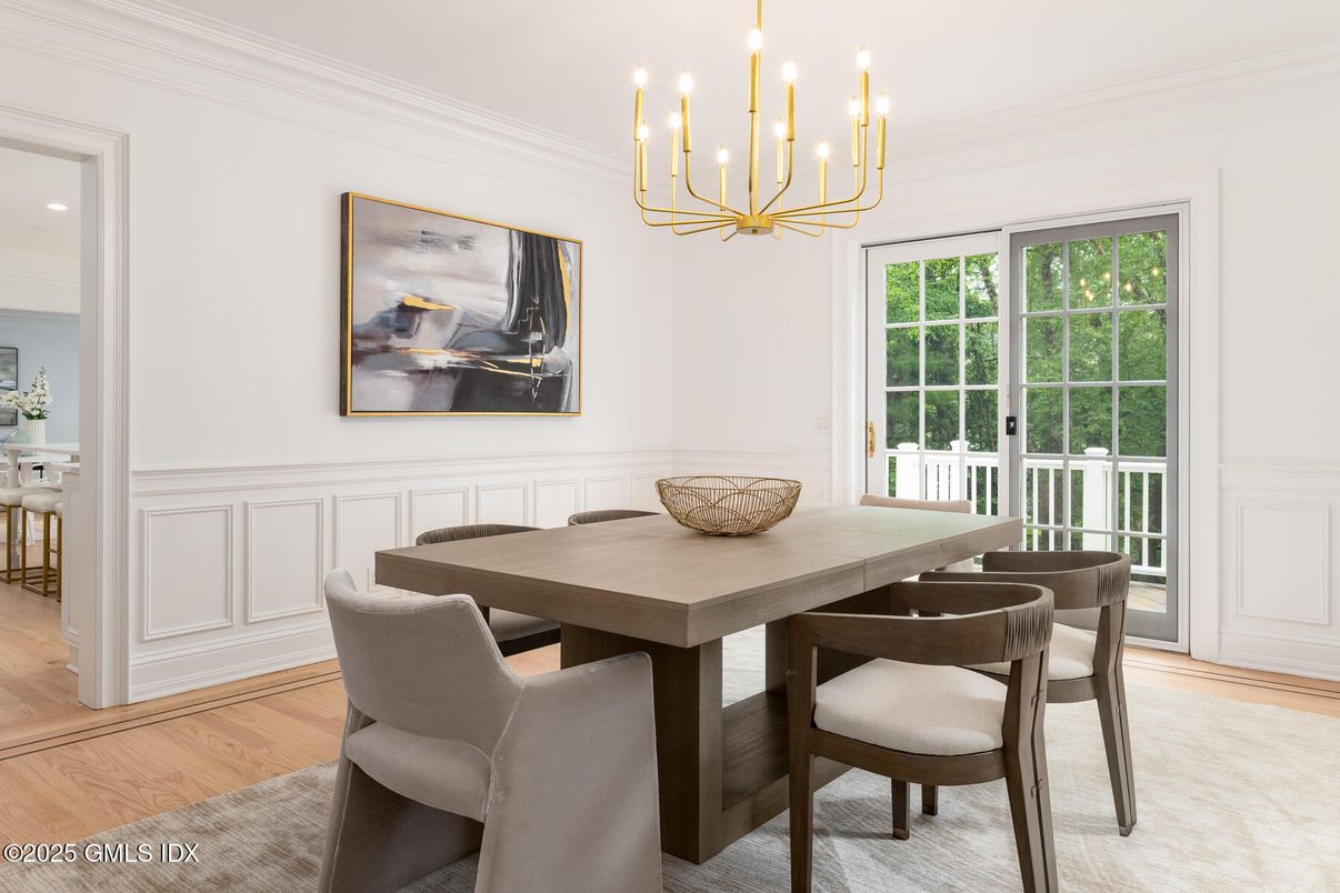 Chandelier, Dining room, Interior, Wood Texture Flooring