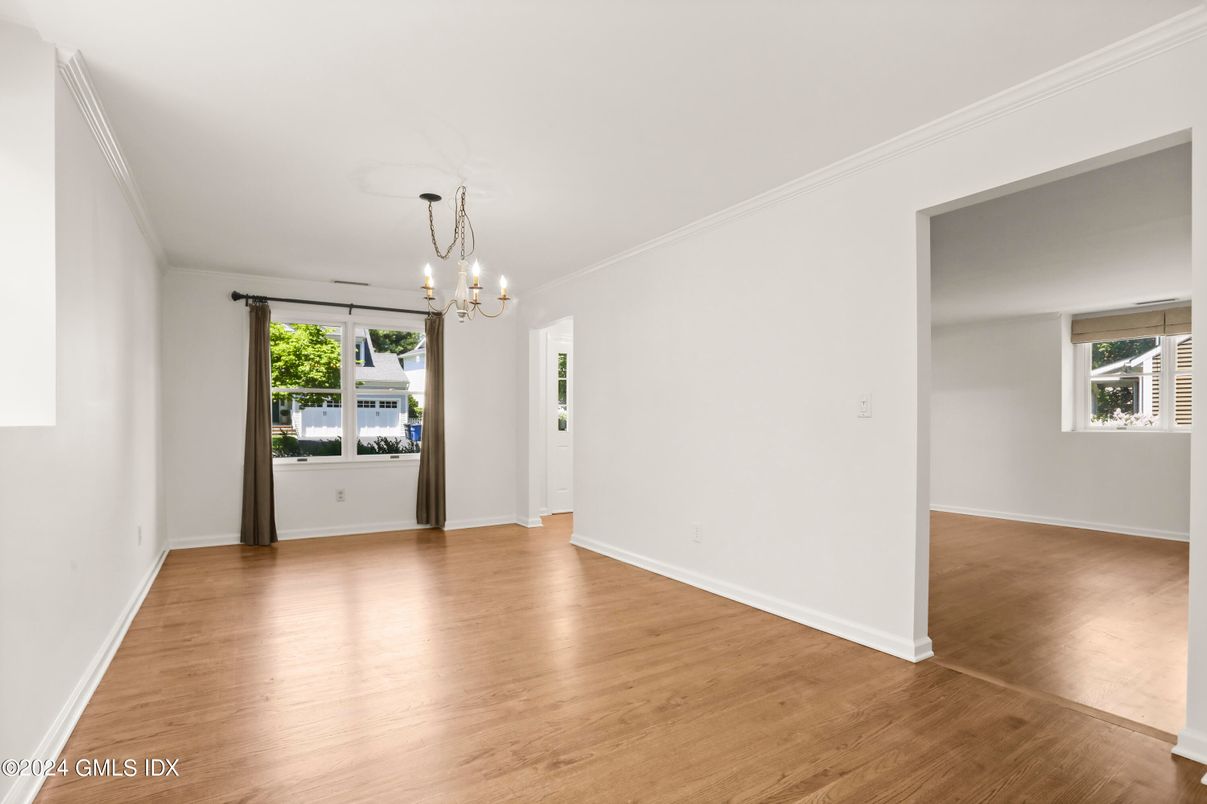 Chandelier, Empty room, Interior, Pendant Lights, Wood Texture Flooring