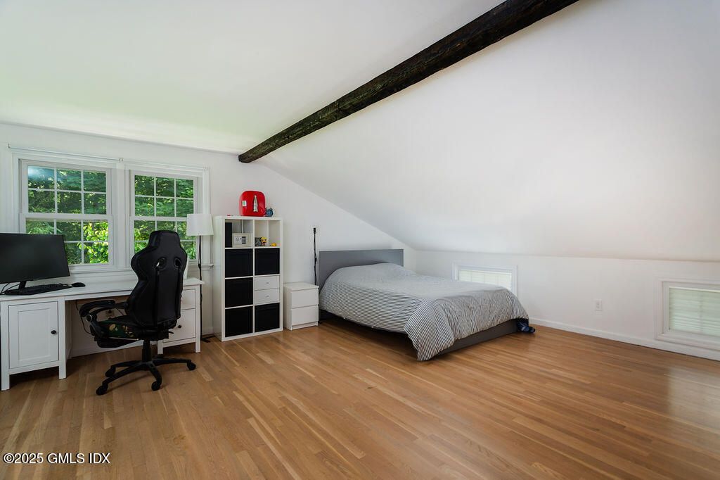Bedroom, Home Office, Interior, Wooden Beams, Wood Texture Flooring