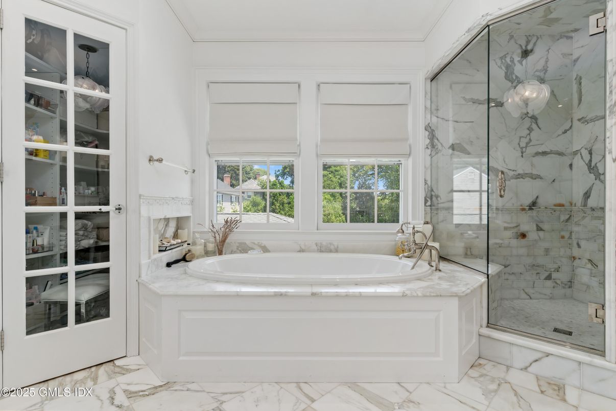 Bathroom, Glass Shower, Interior, Marble, Marble Walls