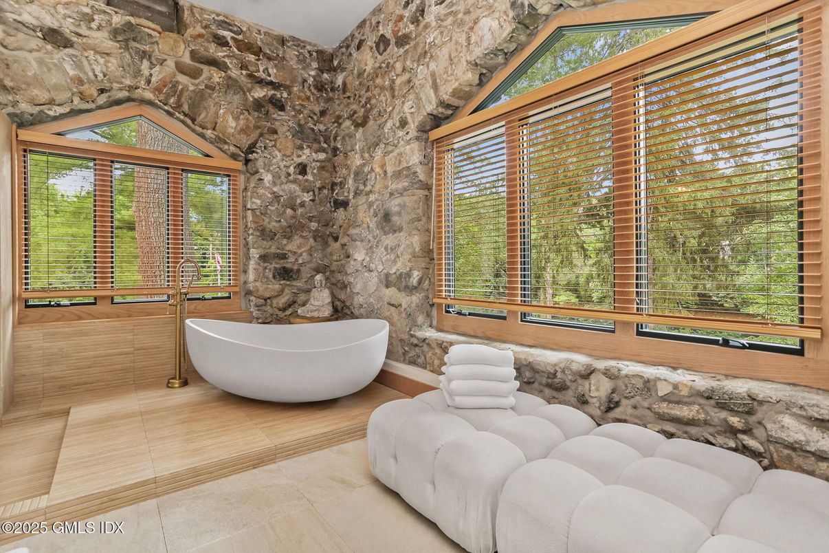 Bathroom, Free Standing Baths, Interior, Stone Walls