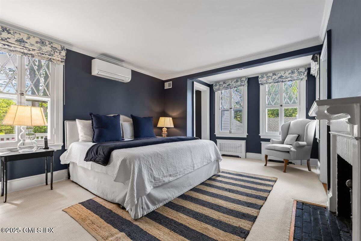Bedroom, Fireplace, Interior