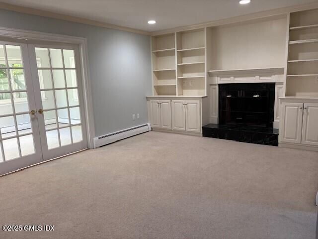 Empty room, Fireplace, Interior, Recessed Lighting