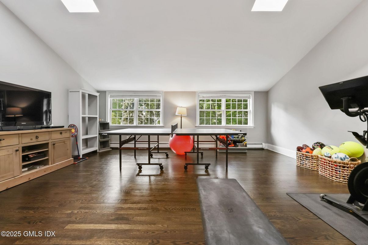 Fitness Equipment, Home Office, Interior, Wood Texture Flooring