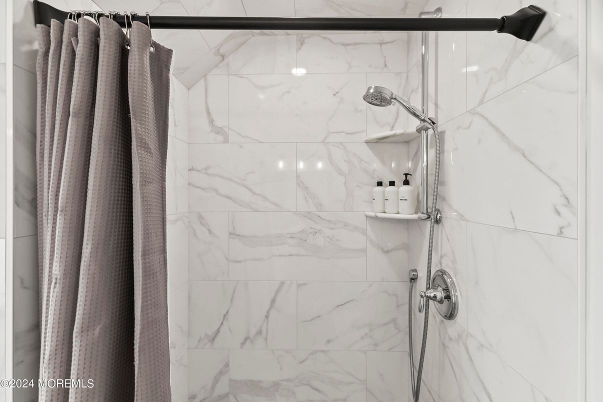 Bathroom, Glass Shower, Interior, Marble Walls