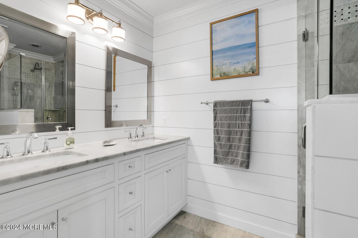 Bathroom, Dual Sink Vanities, Glass Shower, Interior