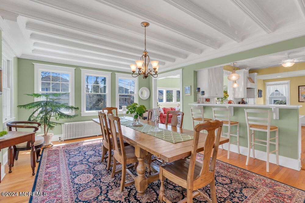 Chandelier, Dining room, Interior, Pendant Lights, Wood Texture Flooring