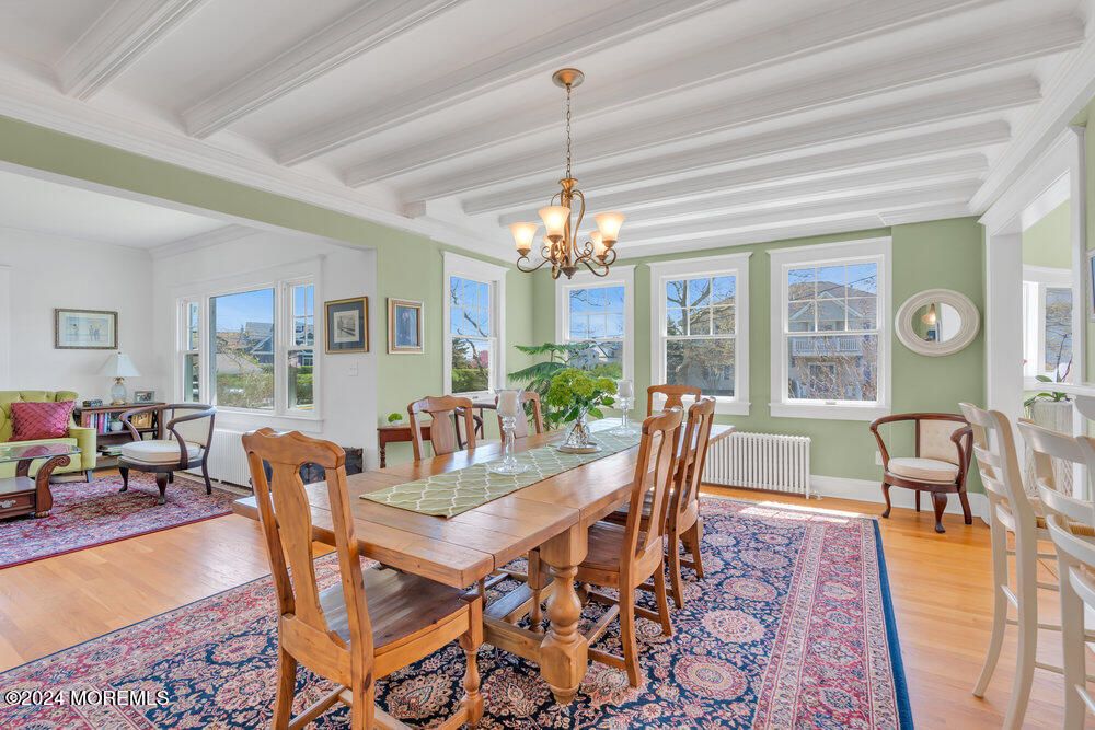 Chandelier, Dining room, Interior, Wood Texture Flooring