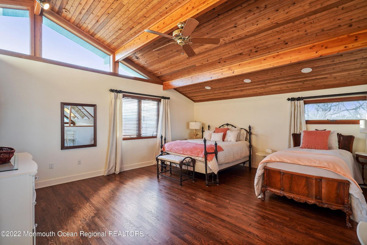 Bedroom, Interior, Wooden Beams, Wooden Ceilings, Wood Texture Flooring