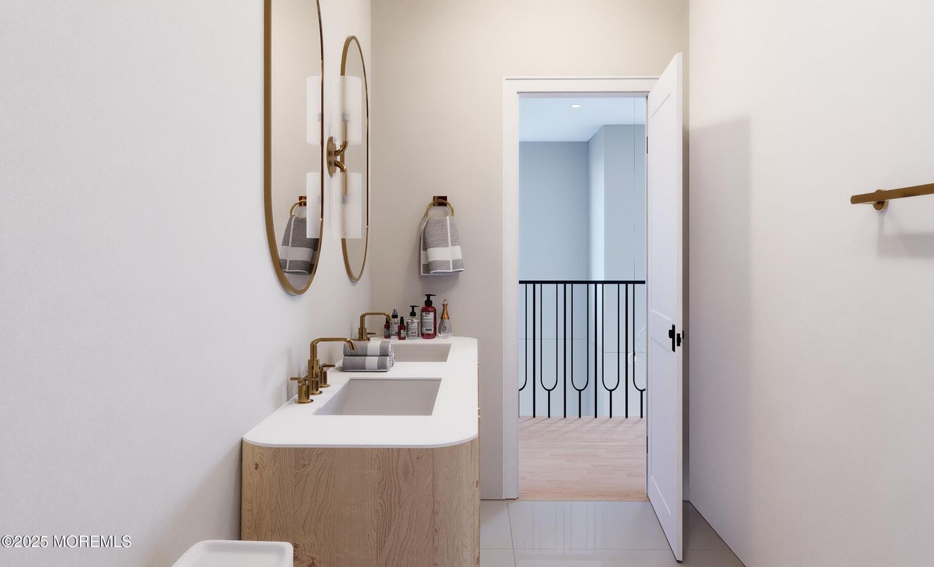 Bathroom, Dual Sink Vanities, Interior, Recessed Lighting