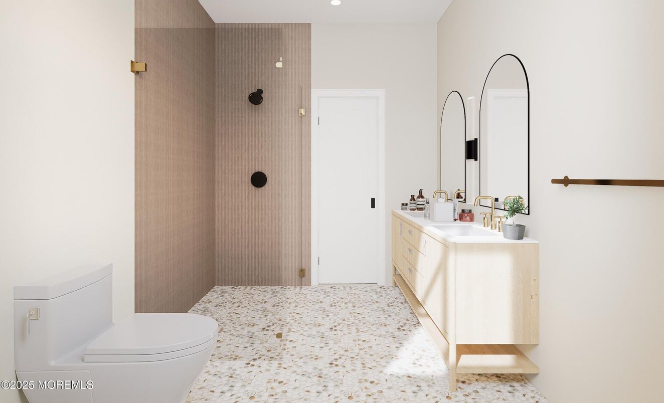 Bathroom, Dual Sink Vanities, Interior, Recessed Lighting