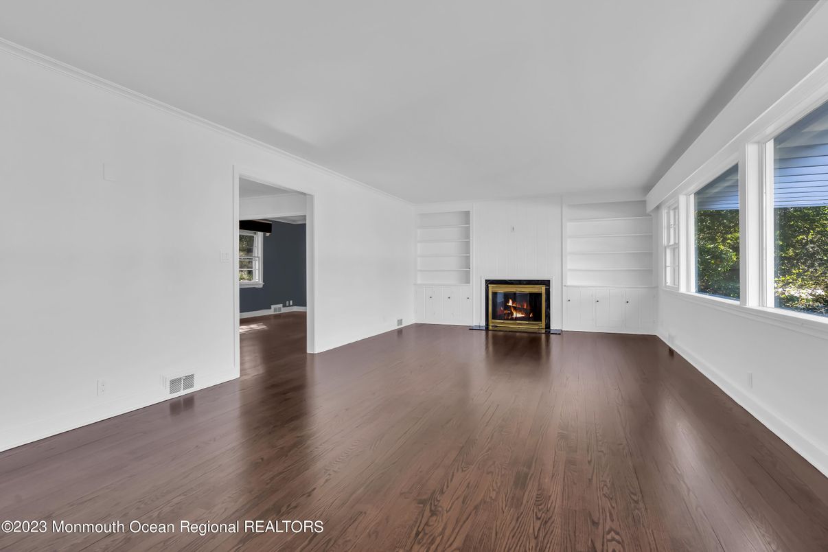 Empty room, Fireplace, Interior, Wood Texture Flooring