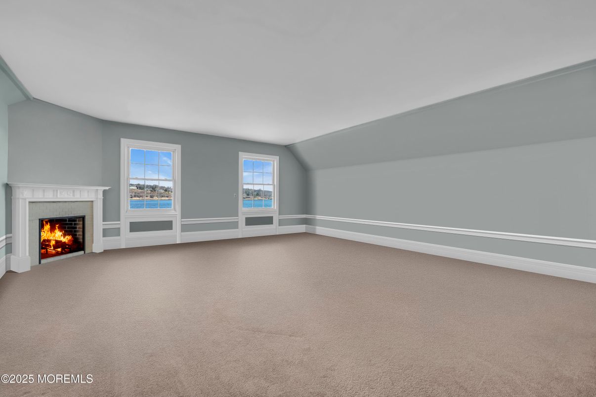 Empty room, Fireplace, Interior