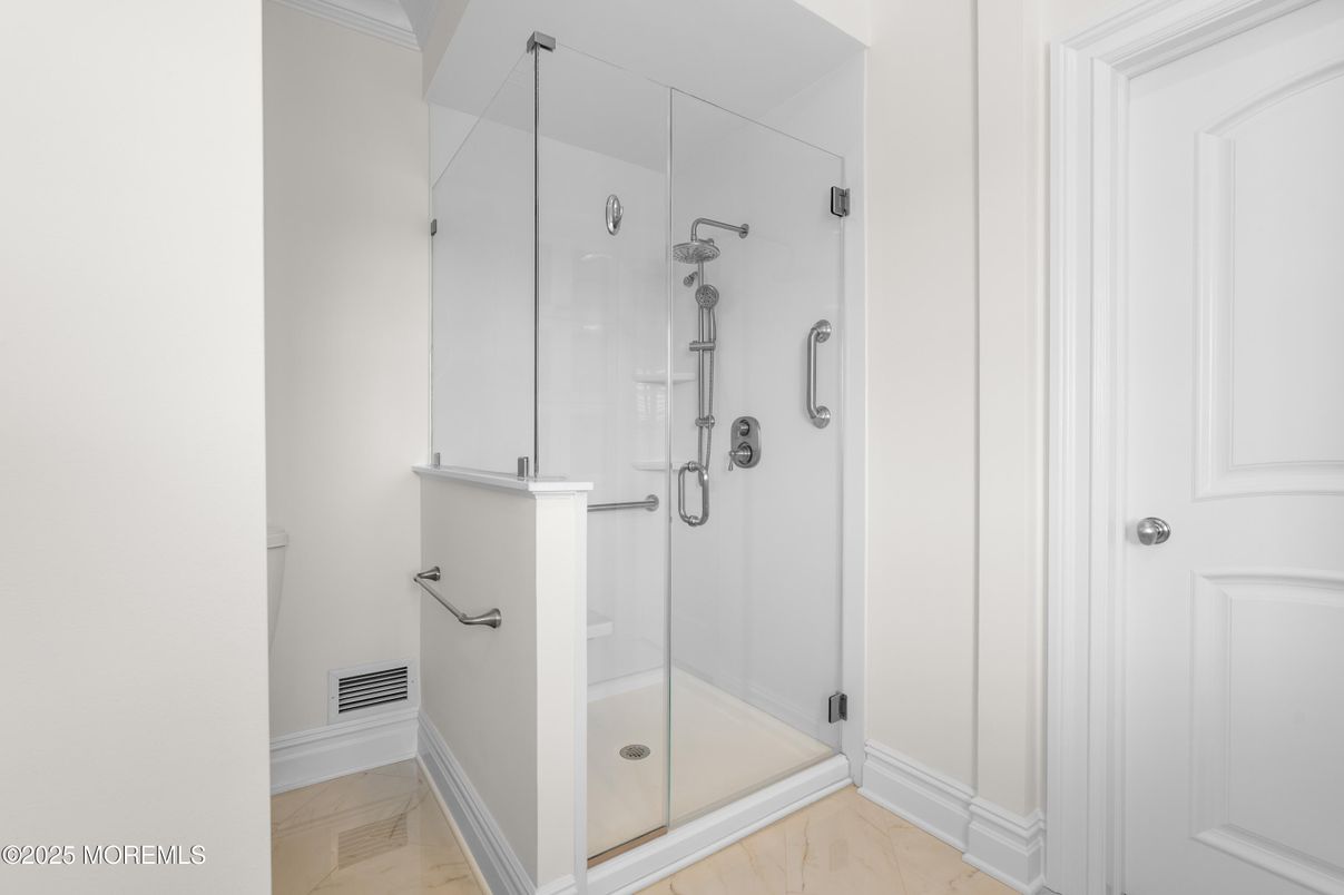 Bathroom, Glass Shower, Interior, Marble