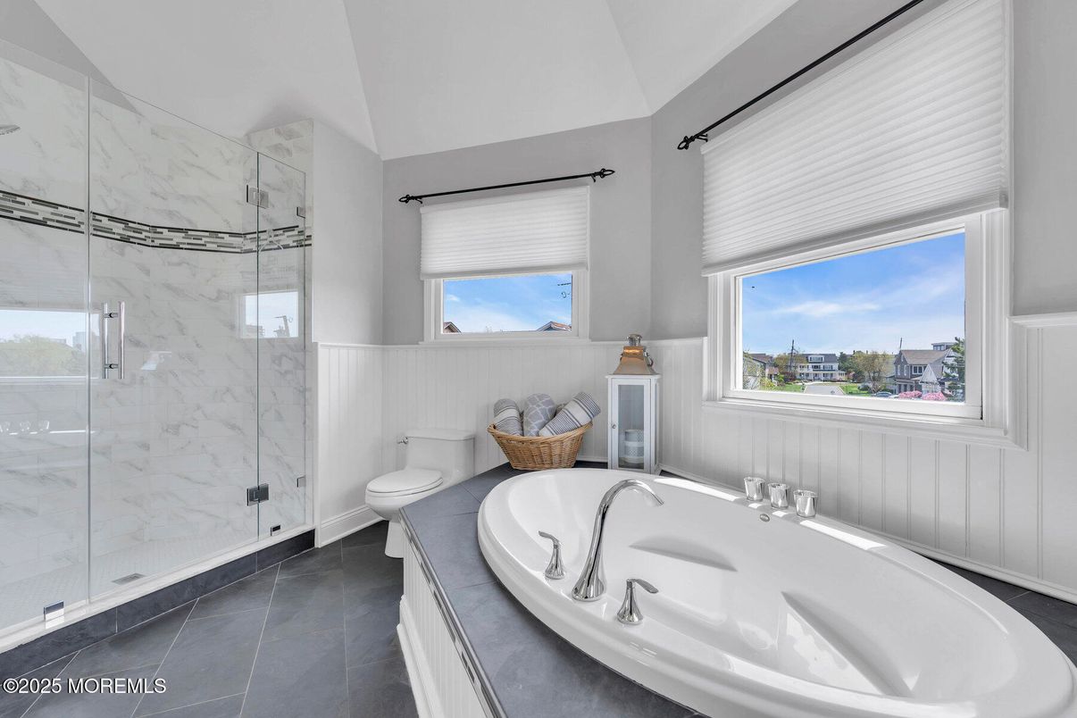 Bathroom, Glass Shower, Interior, Marble Walls