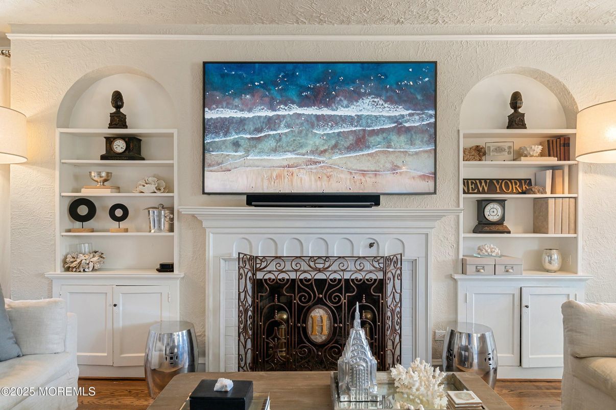 Fireplace, Interior, Wood Texture Flooring